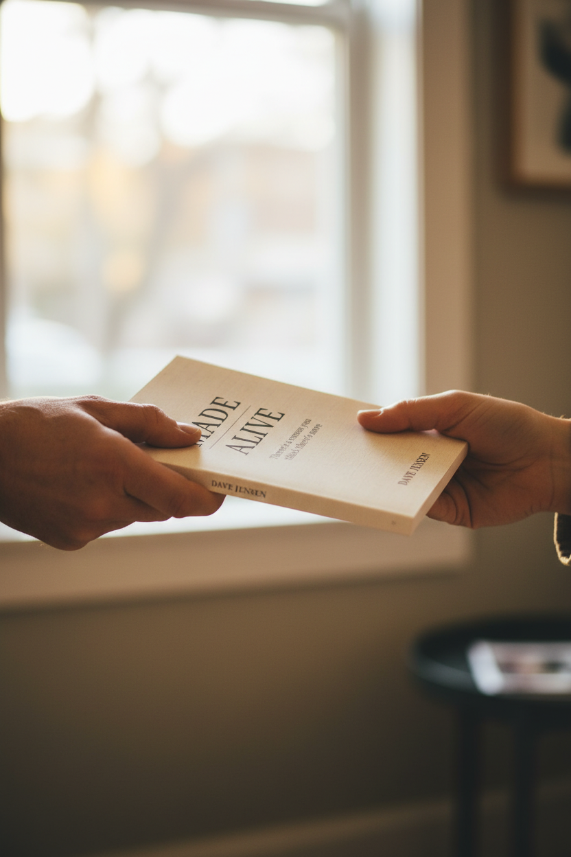 Giving Book to Someone